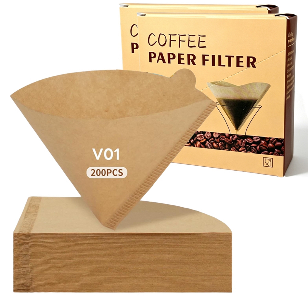 Coffee Equipment Espresso - فلاتر قهوة مخروطية الشكل، 200 قطعة