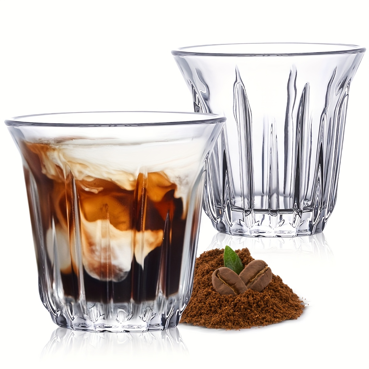 Espresso Shot Glass - طقم من كوبين للإسبريسو، أكواب زجاجية