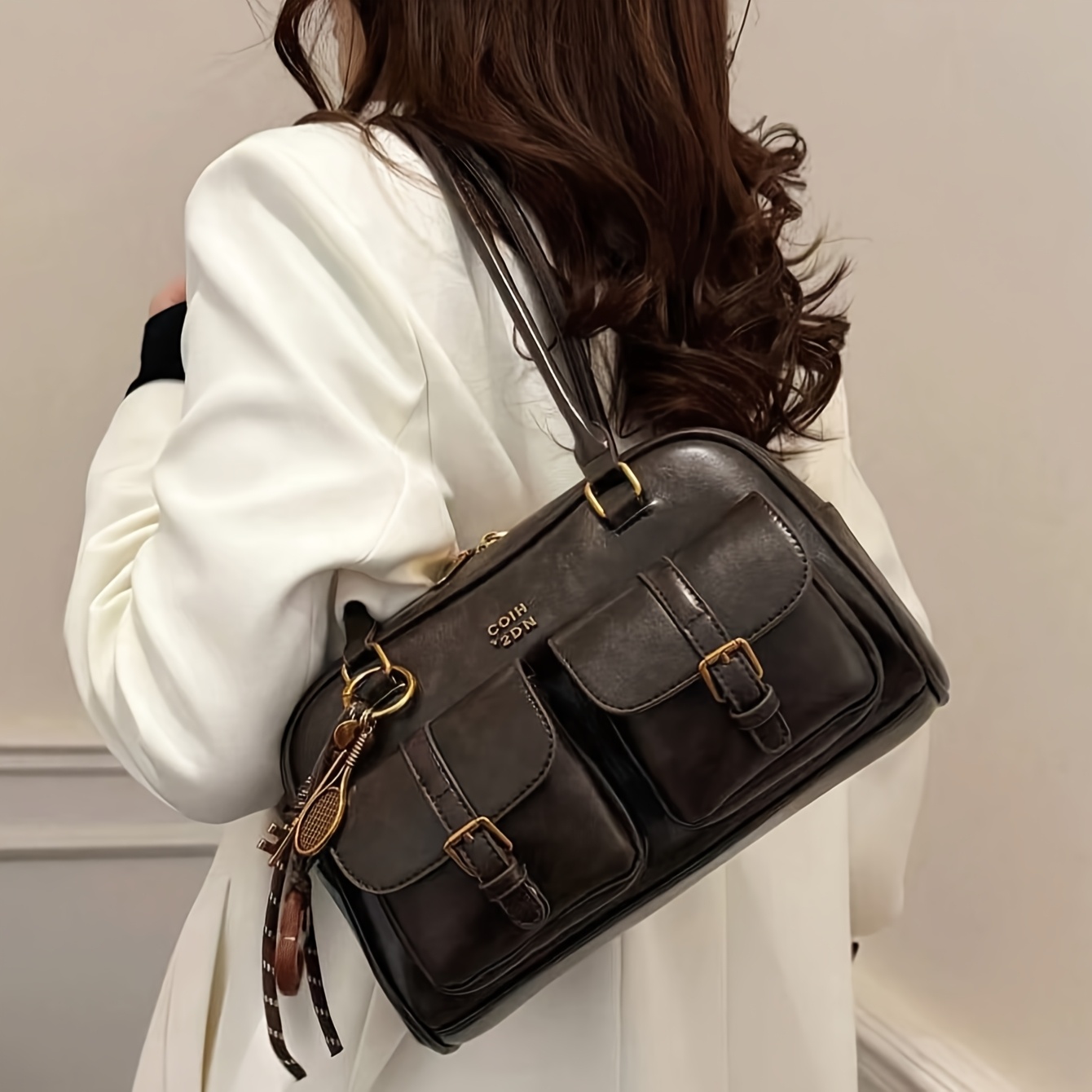 Coffee Equipment Travel Bag - حقيبة يد نسائية متعددة الجيوب باللون