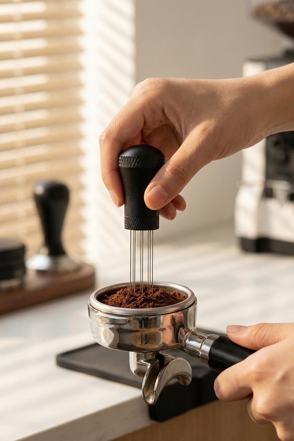 أداة تقليب وتوزيع الإسبريسو لل - مراجعة Coffee Equipment Espresso وسعره